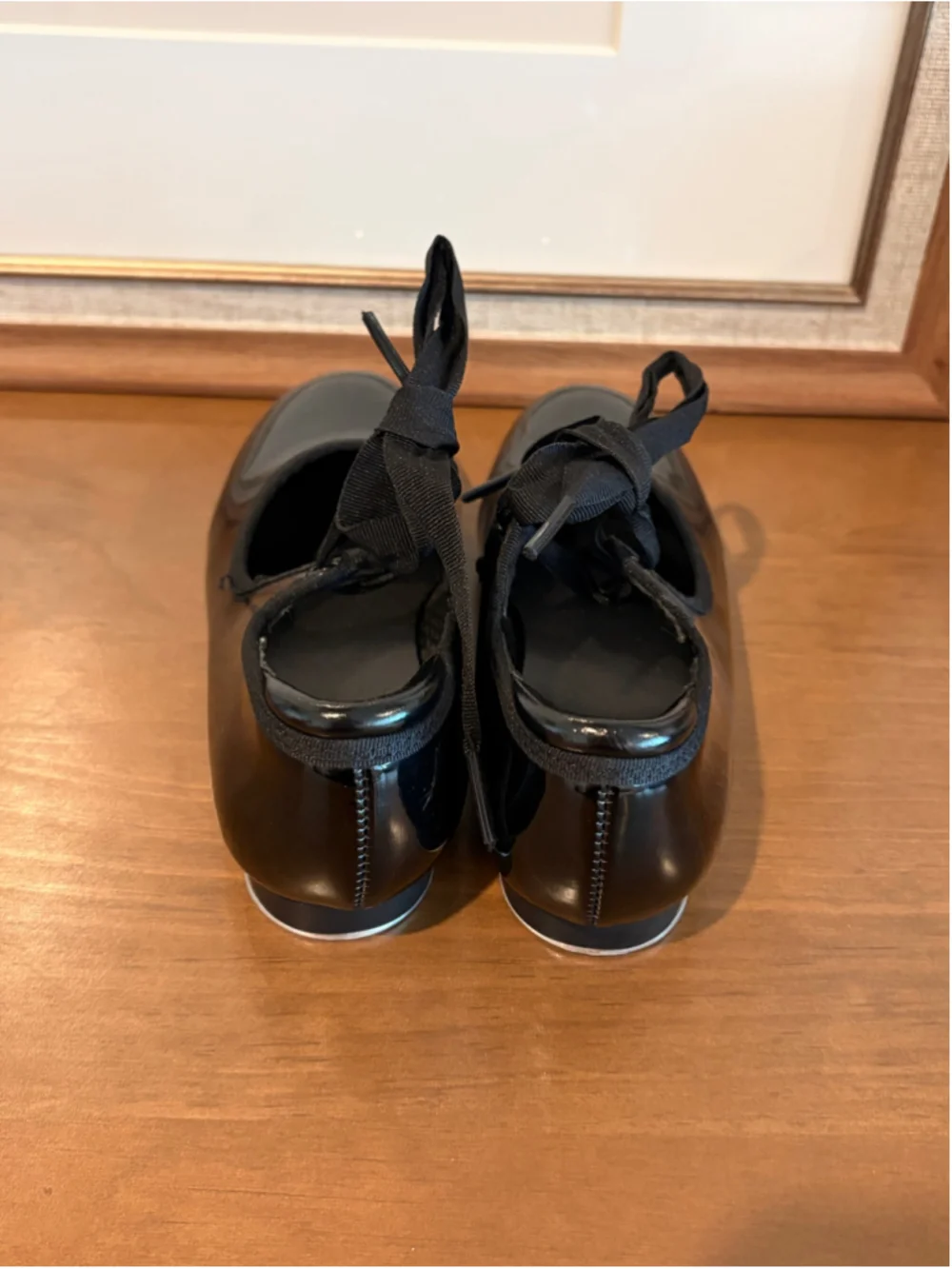 Girls Black Patent Leather Tap Shoes Size 10C Dance Class Mary Jane Style